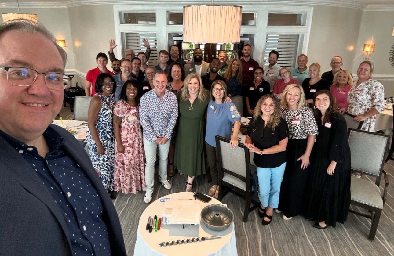 Group of Virginia Christian Chamber members at an event